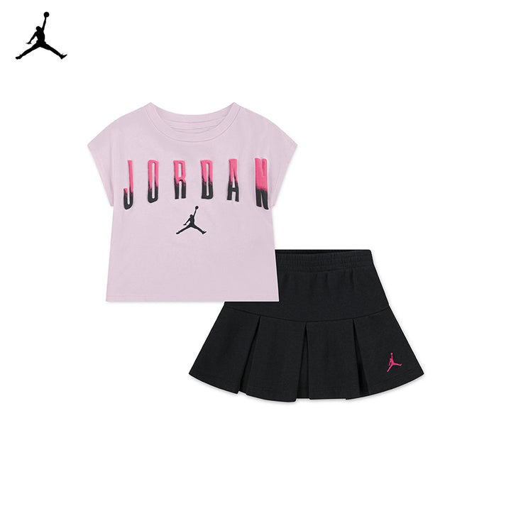 Jordan Girls 2-Piece T-Shirt & Pleated Skirt Set (Toddler)