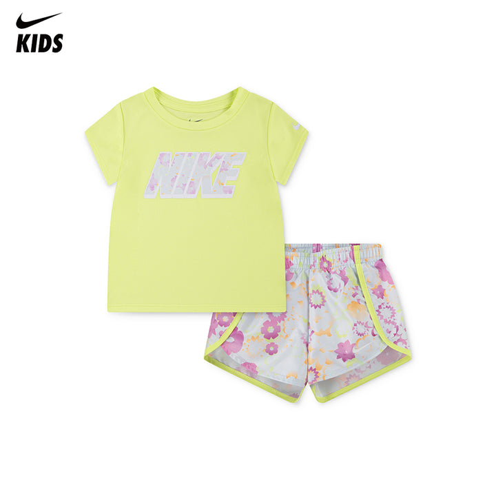 Nike Girls 2-Piece Flow-Ral AOP Sprinter T-Shirt & Shorts Set (Toddler)