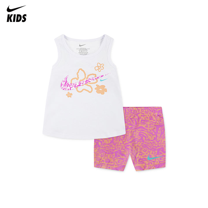 Nike Girls 2-Piece Wild Flower AOP T-Shirt & Bike Shorts Set (Toddler)