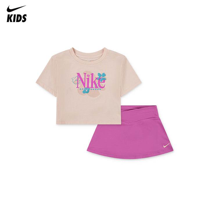 Nike Girls 2-Piece Wild Flower Dri-Fit T-Shirt & Scooter Skirt Set (Toddler)