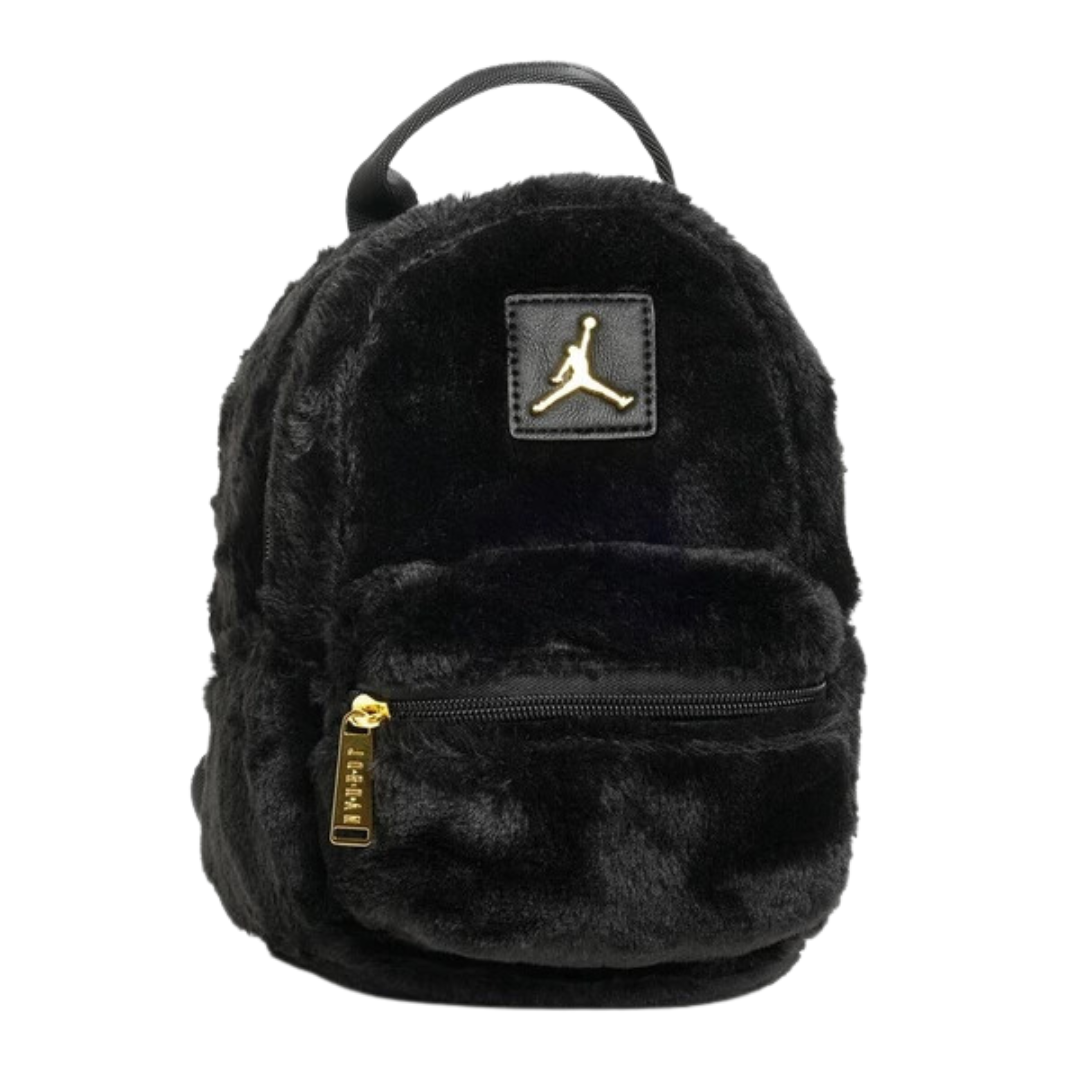 Jordan Faux Fur Mini Backpack Black