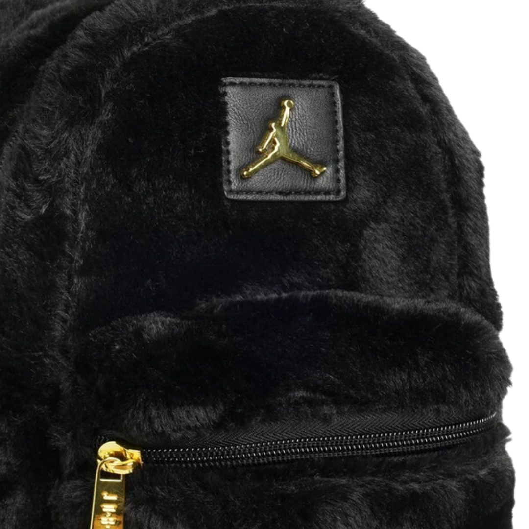 Jordan Faux Fur Mini Backpack Black