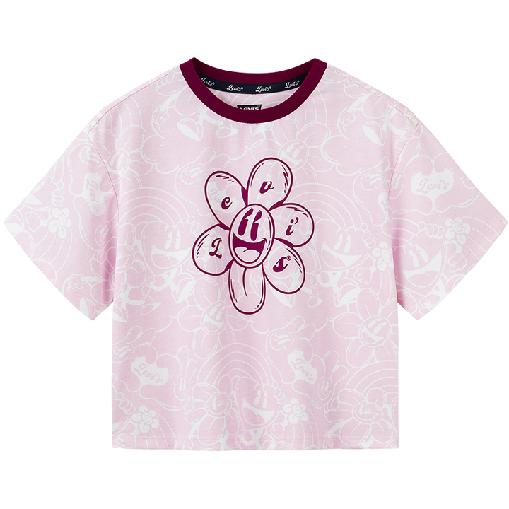 Levi's Girls Cherry Blossom Pink T-Shirt (Little Kids)