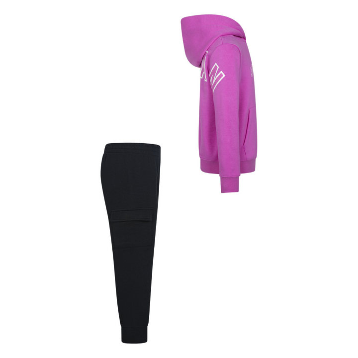 Jordan Y2K Fleece Hoodie & Pants Set Black (Little Kids)