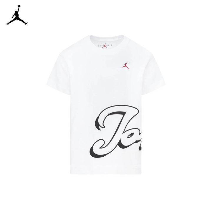 Jordan Girls Enchantment Script White T-Shirt (Little Kids)