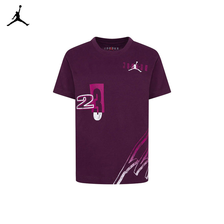 Jordan Girls 23 Spot Up Shooter Purple T-Shirt (Little Kids)