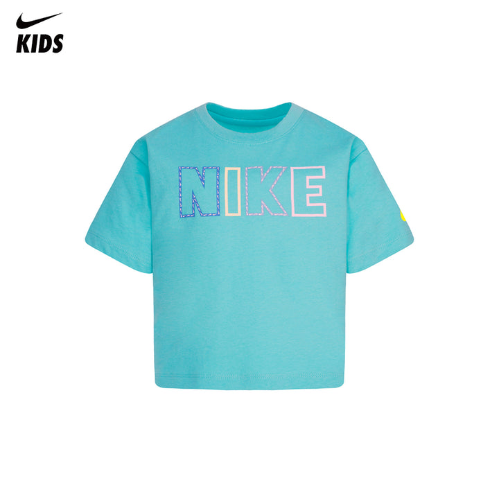 Nike Girls Femme Pop Green T-Shirt (Little Kids)