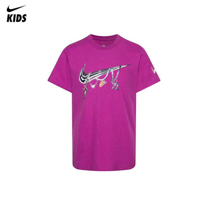Nike Girls Shine Fuchsia T-Shirt (Little Kids)