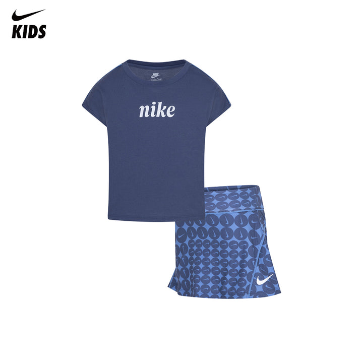 Nike Girls 2-Piece Essentials AOP T-Shirt & Scooter Skirt Set (Little Kids)