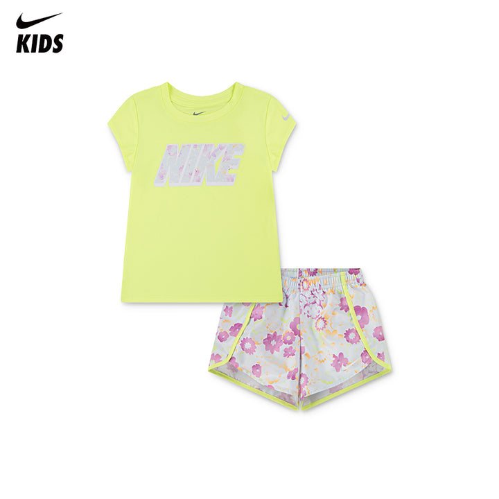 Nike Girls 2-Piece Flow-Ral AOP Sprinter T-Shirt & Shorts Set (Little Kids)