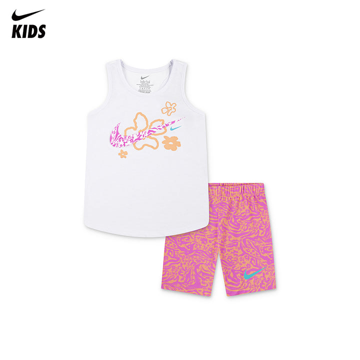 Nike Girls 2-Piece Wild Flower AOP T-Shirt & Bike Shorts Set (Little Kids)