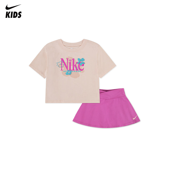 Nike Girls 2-Piece Wild Flower Dri-Fit T-Shirt & Scooter Skirt Set (Little Kids)