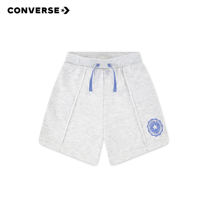 Converse Girls Pintuck Light Gray Shorts (Little Kids)