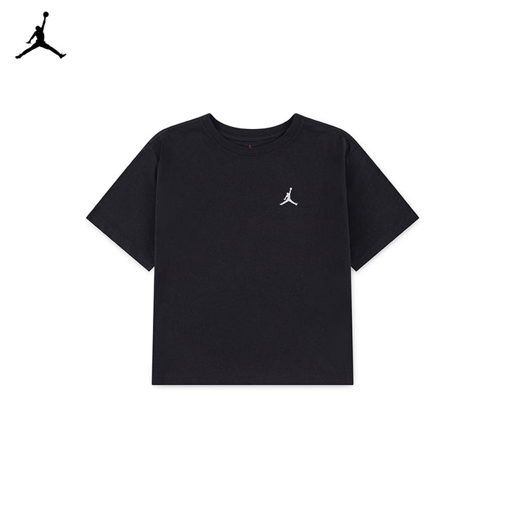 Jordan Girls Brooklyn Essentials T-Shirt Black (Big Kids)