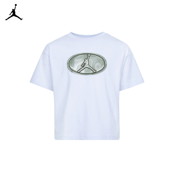 Jordan Girls 1st Baby Blue T-Shirt (Big Kids)