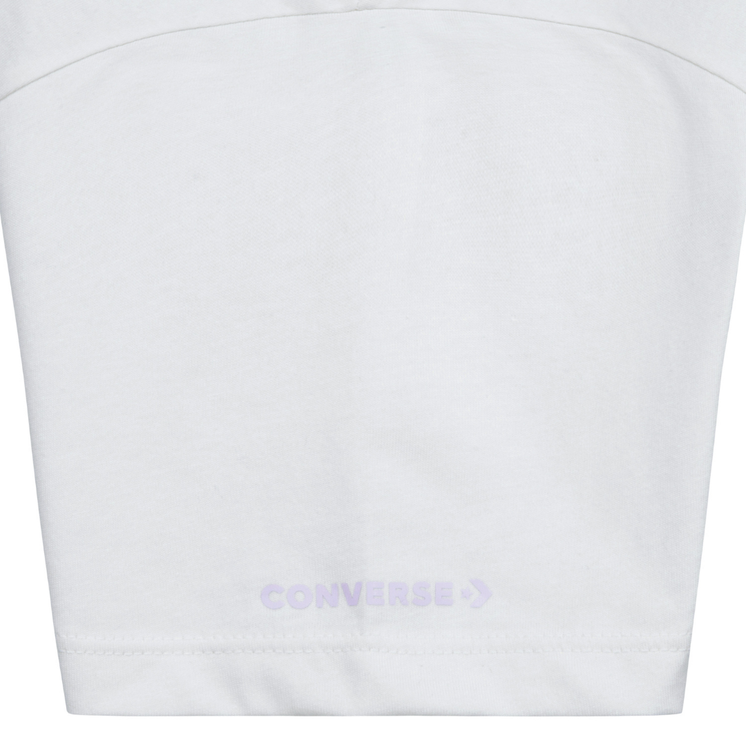 Converse Relaxed Graphic Tie Knit Tee Egret (Big Kids)