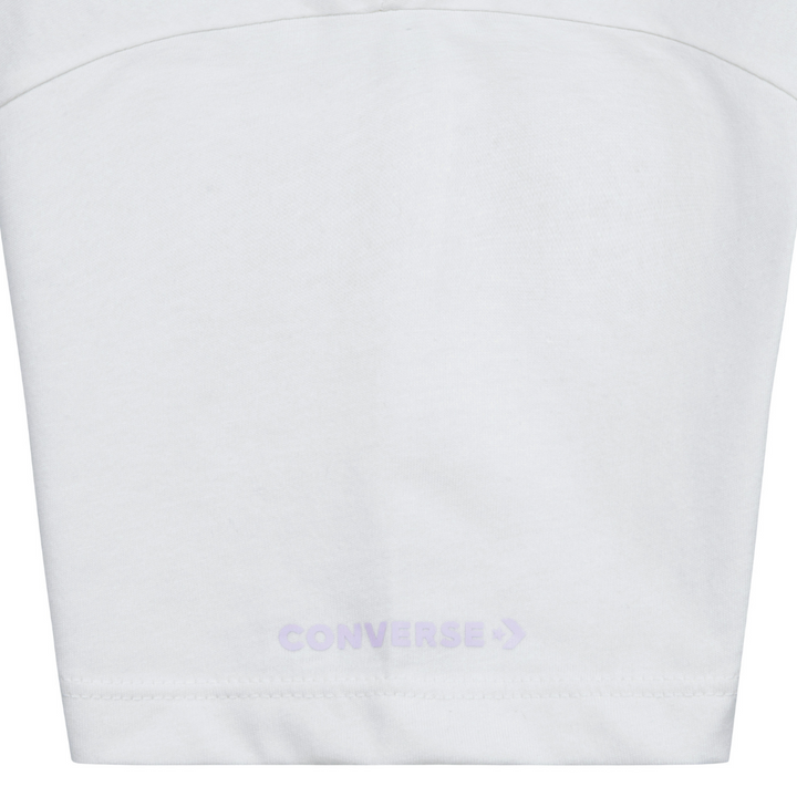 Converse Relaxed Graphic Tie Knit Tee Egret (Big Kids)