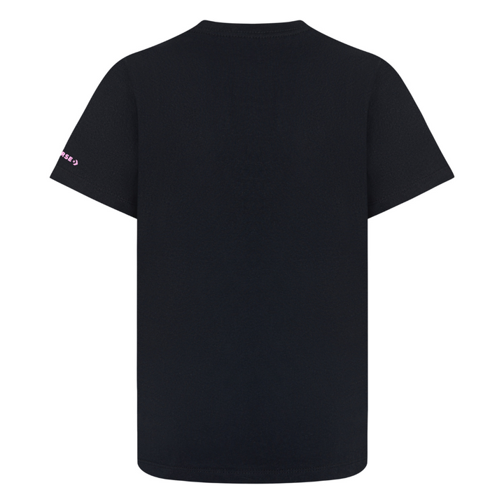 Converse Floral Sneaker Tee Black (Big Kids)