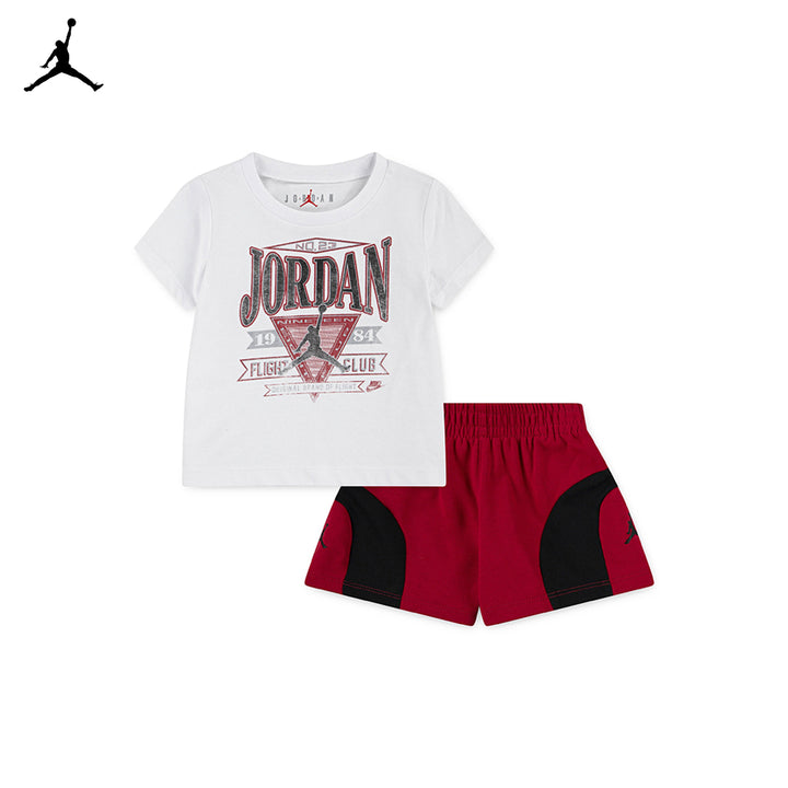 Jordan Boys Flight Club Era 2-Piece Shorts Set Gym Red (Infant)