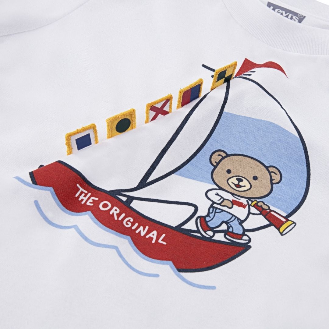 Levi's Boys 3D Sailing Denim Set Bright White (Toddlers)