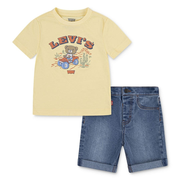 Levi's Boys Four Wheeler Denim Set Golden Haze (Toddlers)