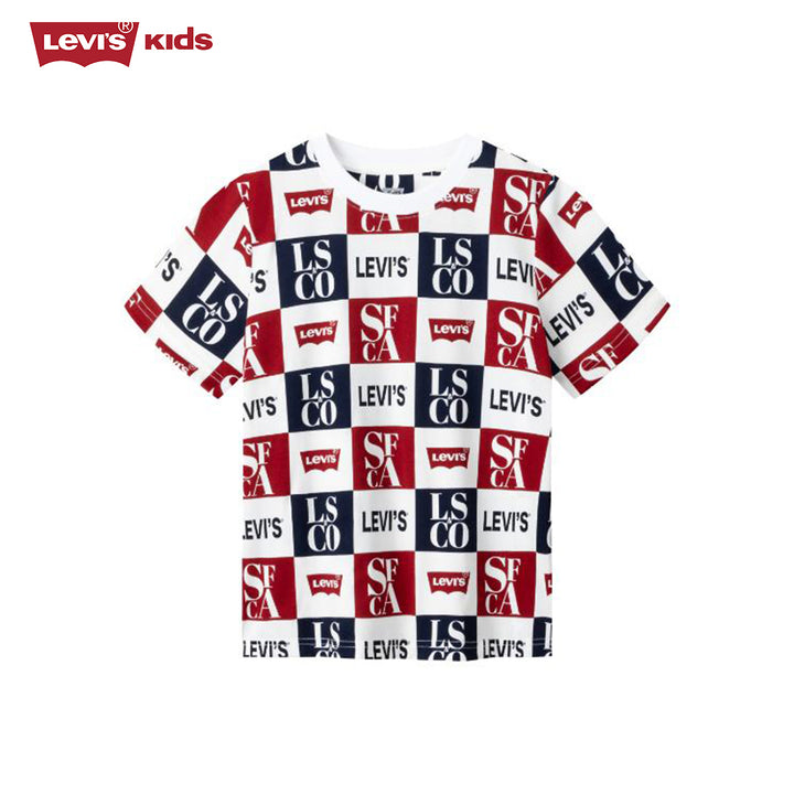 Levi's Boys Checkered Print Cotton Multi-Color T-Shirt (Toddler)