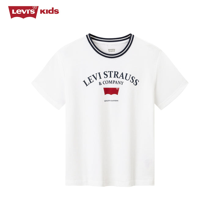 Levi's Boys Cotton Cool Feeling Spandex White T-Shirt (Toddler)