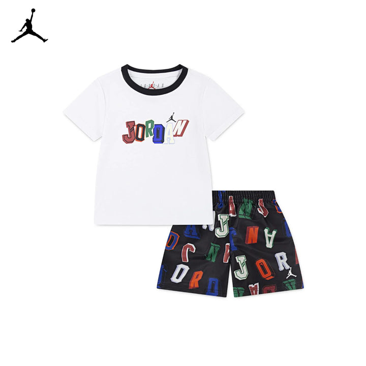 Jordan Boys 2-Piece Court of Legends Black Shorts (Toddler)