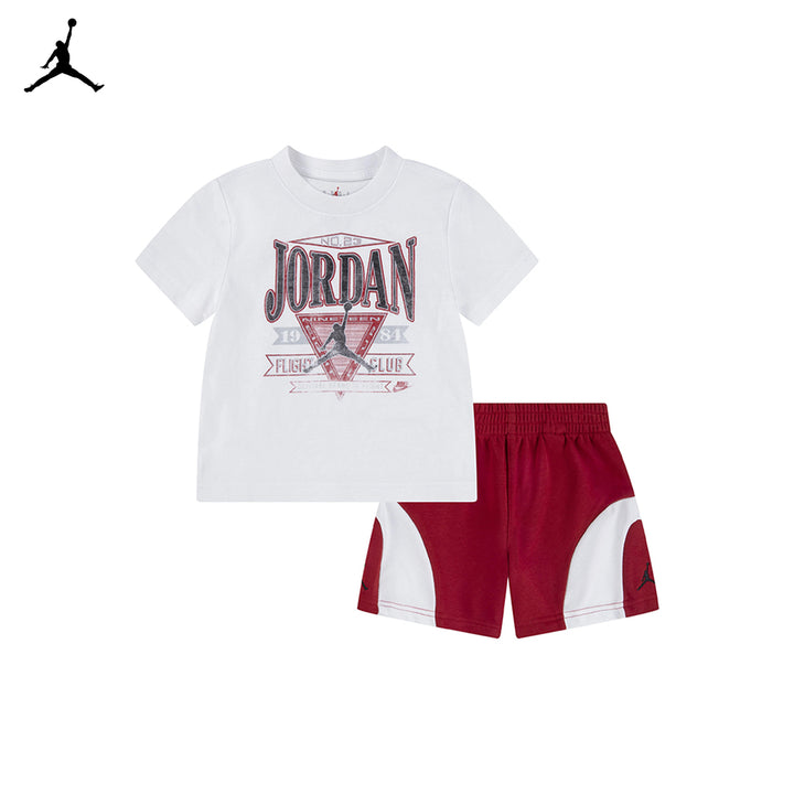 Jordan Boys Flight Club Era 2-Piece Shorts Set Gym Red (Toddler)