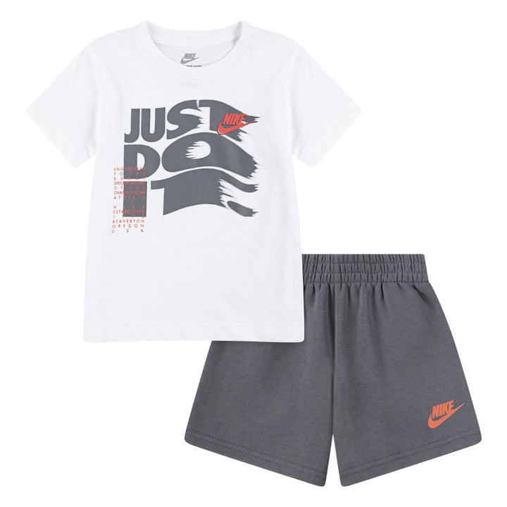 Nike Boys On The Move Shorts Set Smoke Grey (Toddlers)