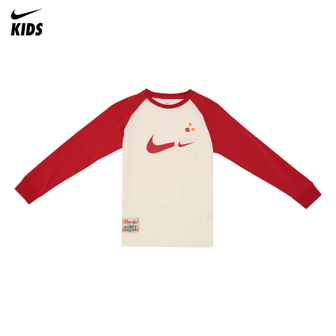 Jordan Boys CNY Collection Red Raglan Long Sleeve T-Shirt (Toddler)