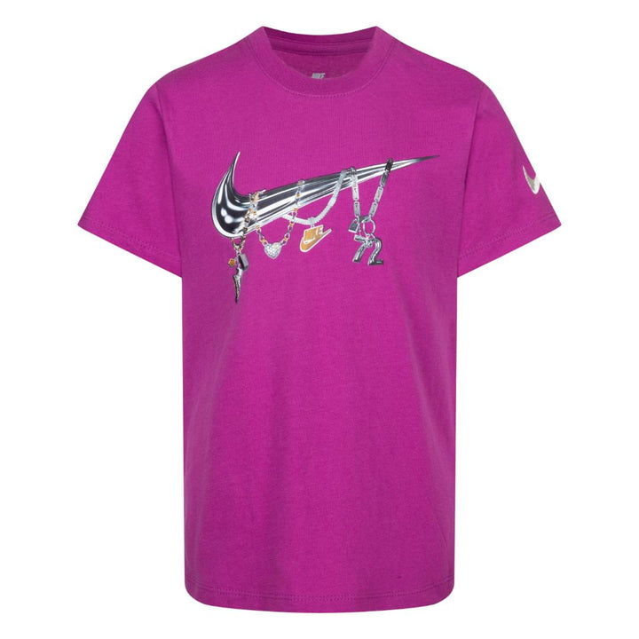 Nike Girls Shine Short Sleeve Tee Hot Fuchsia (Toddler)