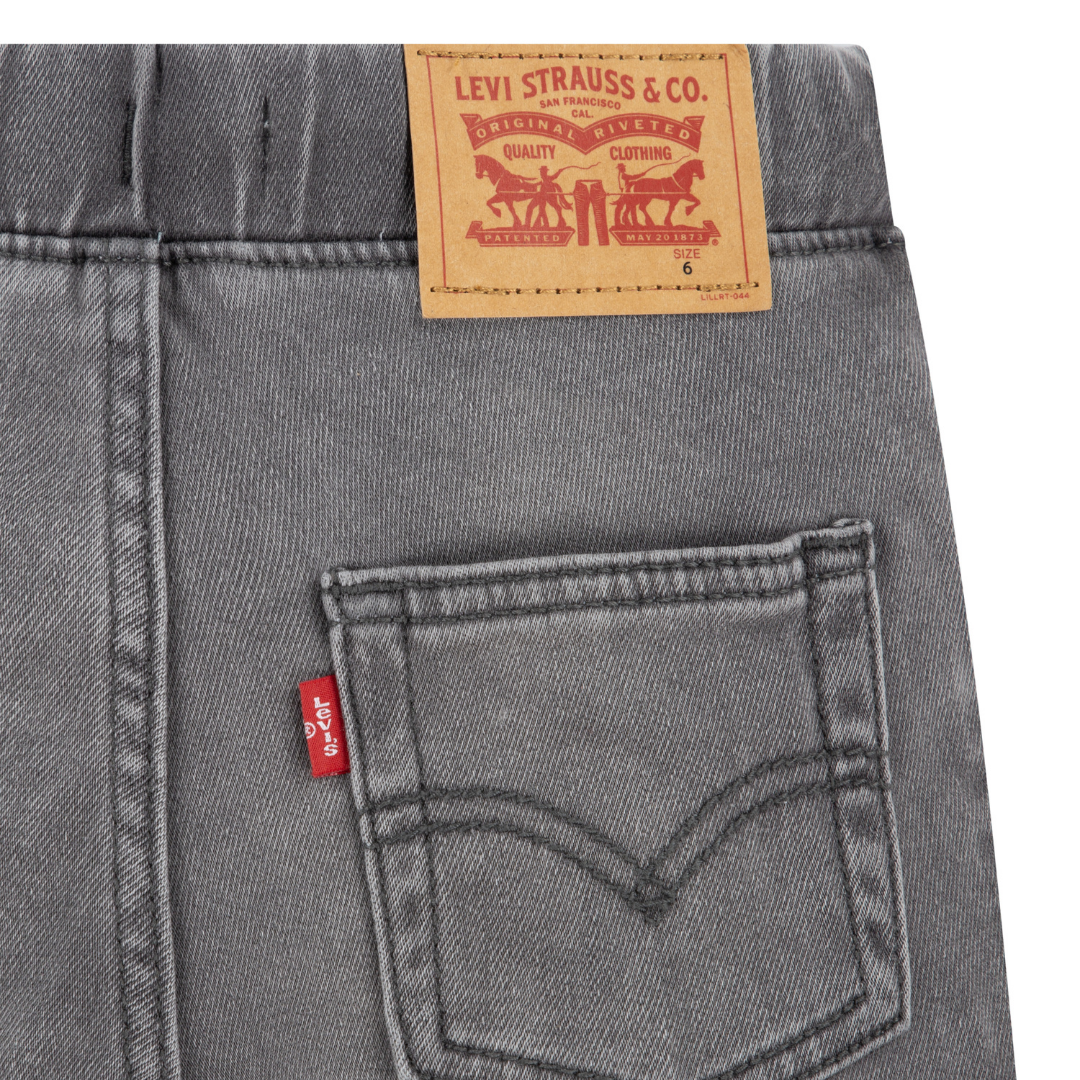 Levi's Skinny Dobby Short Going Grey (Little Kids)