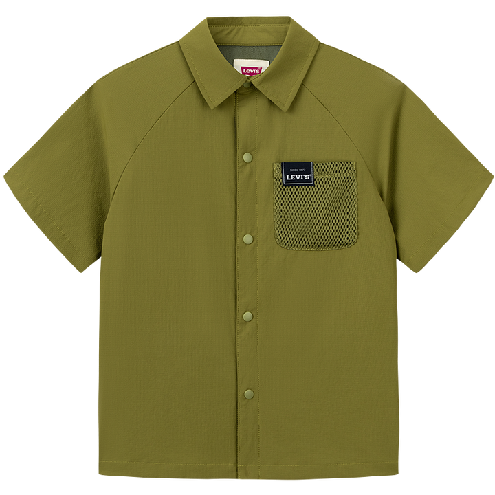 Levi's Raglan Stay Loose Green Shirt (Little Kids)