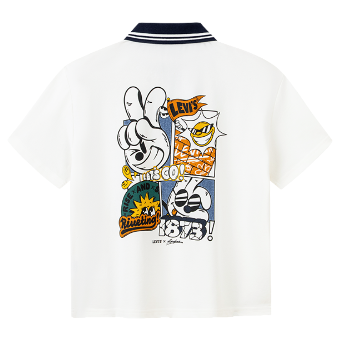 Levi's Boys White Polo T-Shirt (Little Kids)
