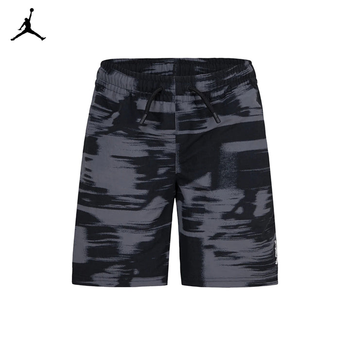 Jordan Boys MJ Flight MVP AOP Black Shorts (Little Kids)