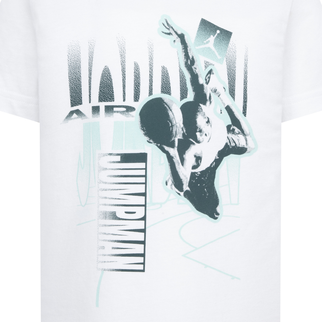 Jordan AJ Court Fade Short Sleeve Tee White (Little Kids)