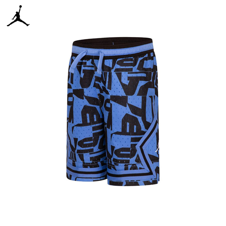 Jordan Boys MJ AOP Sport Diamond Blue Shorts (Little Kids)
