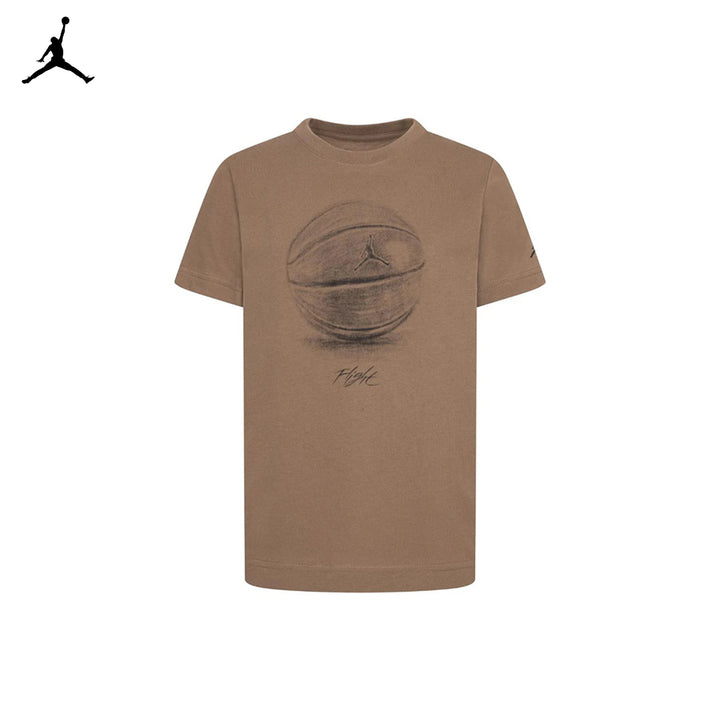 Jordan Boys Game of Flight Brown T-Shirt (Little Kids)