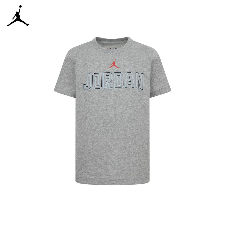 Jordan Boys Level Up Grey T-Shirt (Little Kids)