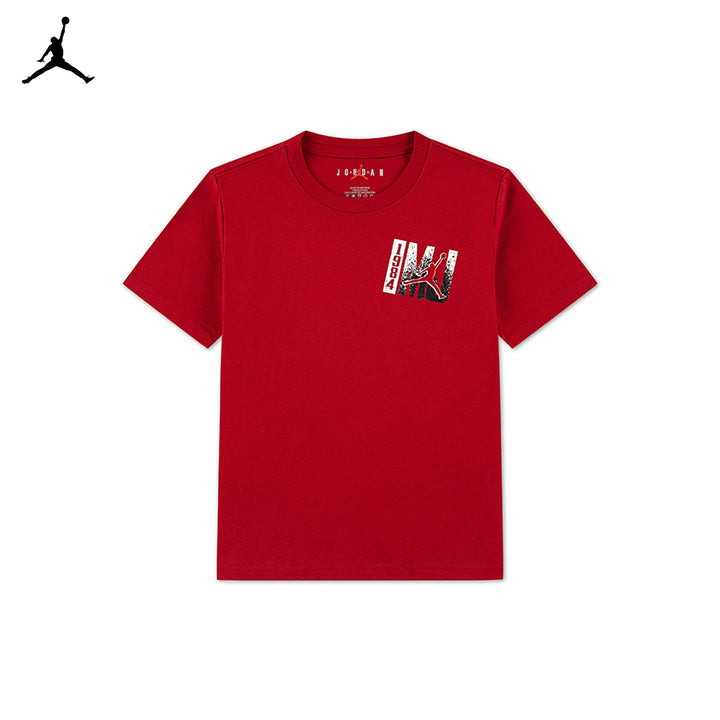 Jordan Boys Jumpman Back T-Shirt Gym Red (Little Kids)
