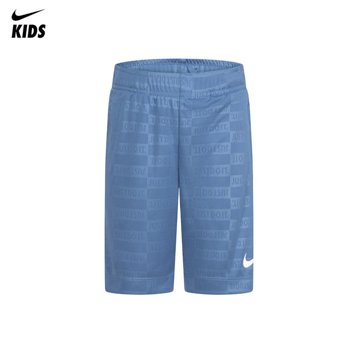 Nike Boys Sportswear Textured Club Dri-Fit Blue Shorts (Little Kids)