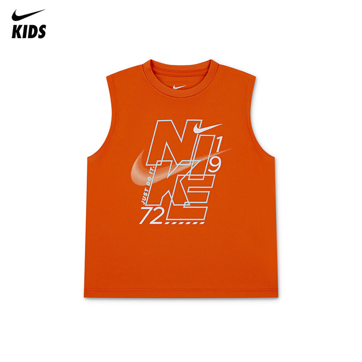Nike Boys Stack'Em Muscle Orange T-Shirt (Little Kids)
