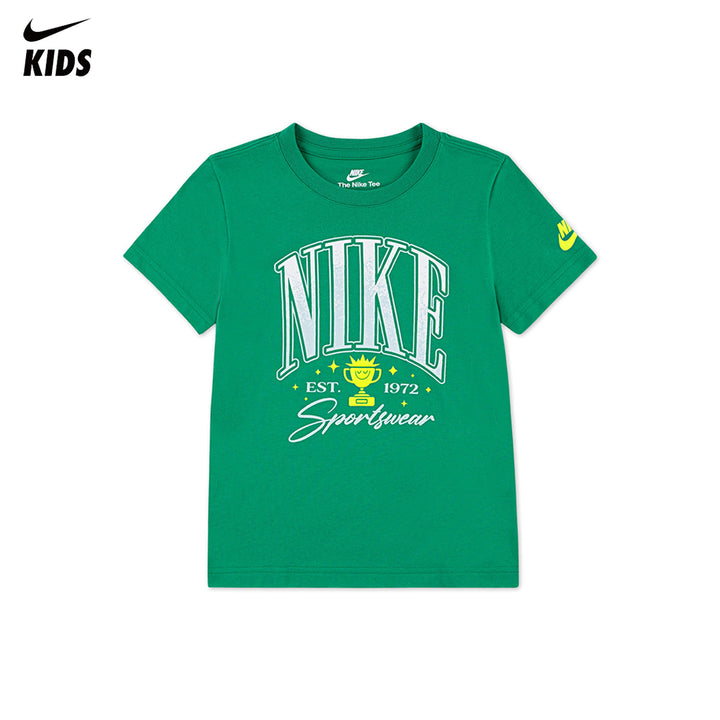 Nike Boys Ace Arch Green T-Shirt (Little Kids)