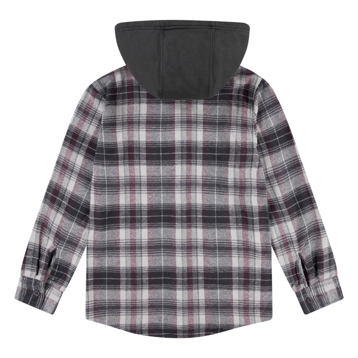 Levi's Hooded Flannel Shirt Castlerock (Big Kids)
