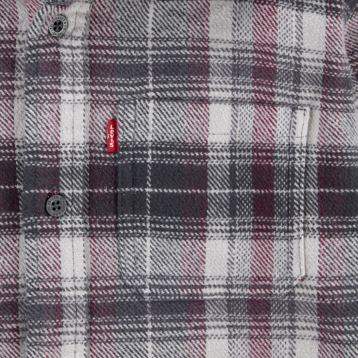 Levi's Hooded Flannel Shirt Castlerock (Big Kids)
