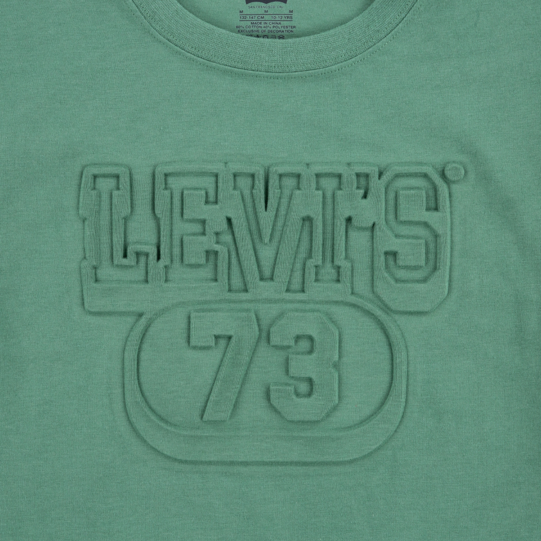 Levi's Embossed Logo Short Sleeve Tee Mrytle (Big Kids)