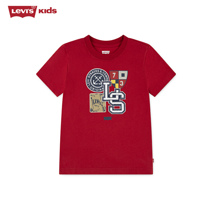 Levi's Boys Multi Sailing Patch Red T-Shirt (Big Kids)