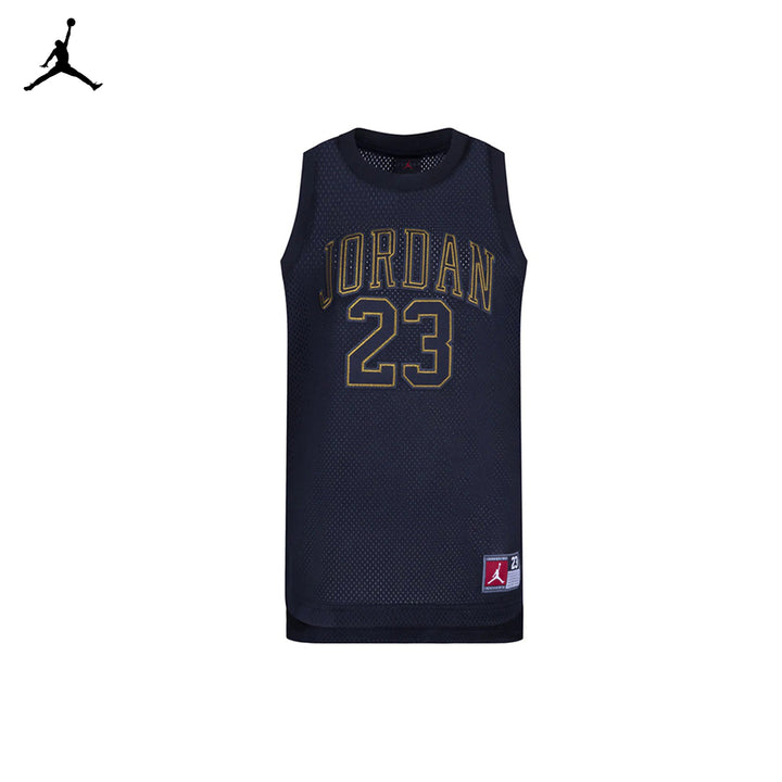 Jordan 23 Black & Gold Tank Top Jersey (Big Kids)