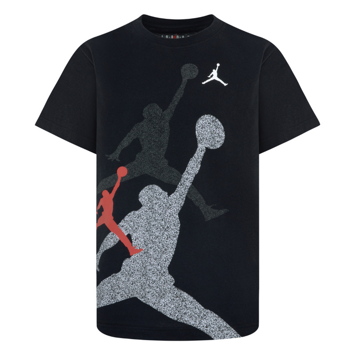 Jordan Gradient Stacked Jumpman Tee Black (Big Kids)